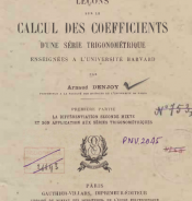 Lecon sur le calcul des coefficients d'une série trigonométrique. 1ère partie